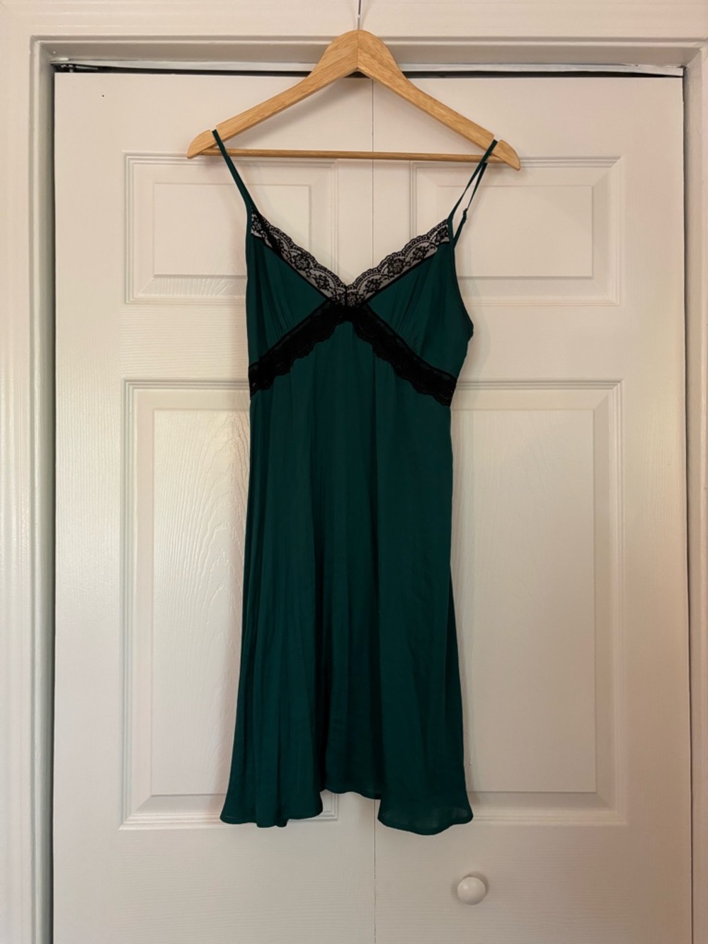 Forever 21 Satin Lace Slip Dress Large